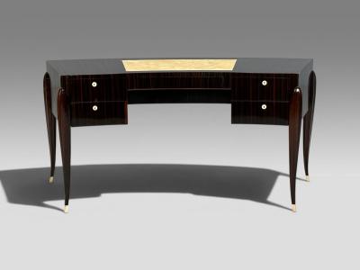  mile Jacques Ruhlmann mile Jacques Ruhlmann Attr Macassar Mahogany Shagreen France 1900s
