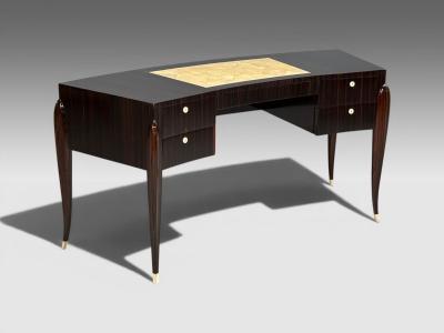  mile Jacques Ruhlmann mile Jacques Ruhlmann Attr Macassar Mahogany Shagreen France 1900s