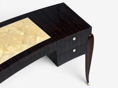  mile Jacques Ruhlmann mile Jacques Ruhlmann Attr Macassar Mahogany Shagreen France 1900s