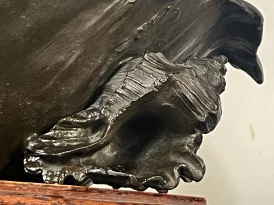  mile Nestor Joseph Carlier MAGNIFICENT FRENCH ART NOUVEAU PATINATED BRONZE METAL THE WAVE SCULPTURE