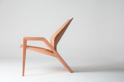 ndio da Costa Brazilian Design Contemporary Ava Armchair in Jequitib Wood