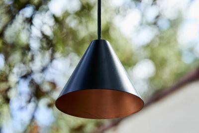 rsj Hans Agne Jakobsson Mini Tratten Outdoor Pendant in Black