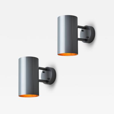  rsj Large Hans Agne Jakobsson C627 Rulle Outdoor Sconce in Painted Silver