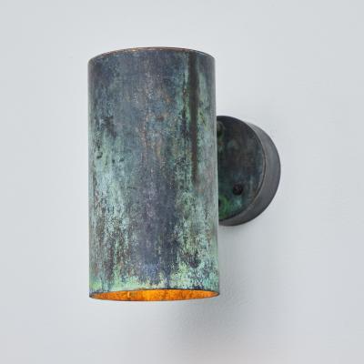  rsj Pair of Hans Agne Jakobsson C 627 110 Rulle Darkly Patinated Outdoor Sconces