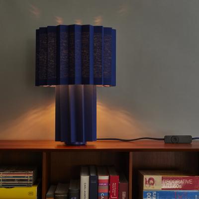  rsj Pliss Blue Edition Pleated Textile Table Lamp by Folkform for rsj 