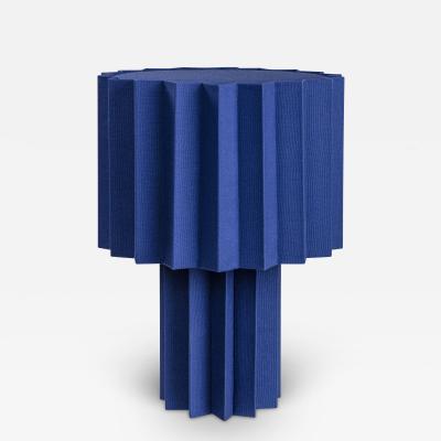  rsj Pliss Blue Edition Pleated Textile Table Lamp by Folkform for rsj 