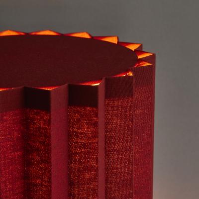  rsj Pliss Burgundy Edition Pleated Textile Table Lamp by Folkform for rsj 