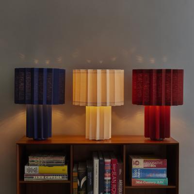  rsj Pliss Burgundy Edition Pleated Textile Table Lamp by Folkform for rsj 