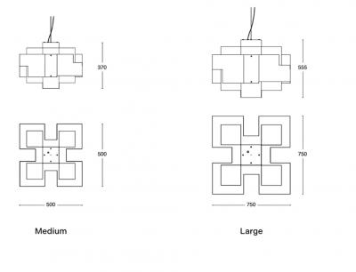  rsj Skyline Brass Chandelier by Folkform for rsj 