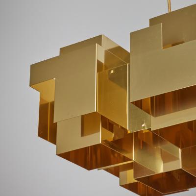  rsj Skyline Brass Chandelier by Folkform for rsj 