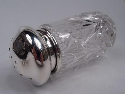  the Merrill Shops Merrill Shops Edwardian Sterling Silver and Cut Glass Sugar Caster