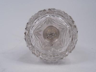  the Merrill Shops Merrill Shops Edwardian Sterling Silver and Cut Glass Sugar Caster