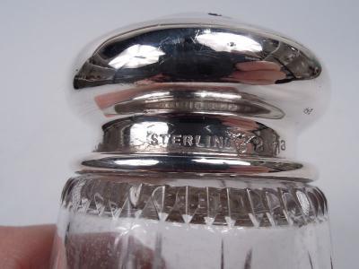  the Merrill Shops Merrill Shops Edwardian Sterling Silver and Cut Glass Sugar Caster