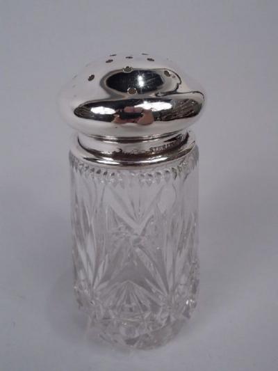  the Merrill Shops Merrill Shops Edwardian Sterling Silver and Cut Glass Sugar Caster