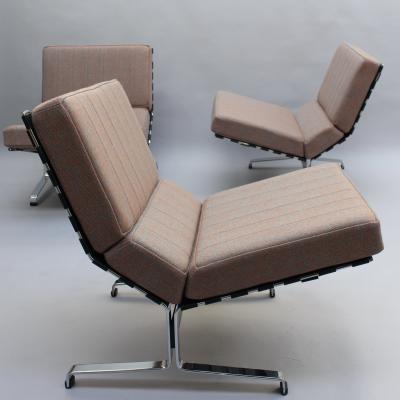  tienne Fermigier 5 Fine French 1960 s Slipper Lounge Chairs by Etienne Fermigier