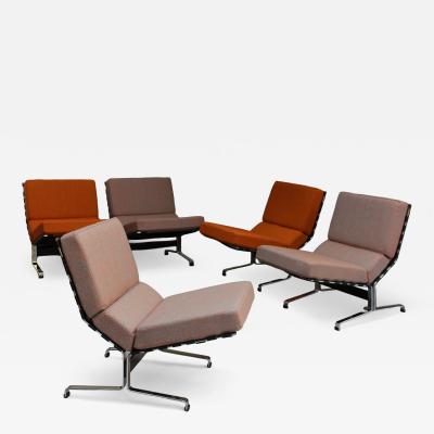  tienne Fermigier 5 Fine French 1960 s Slipper Lounge Chairs by Etienne Fermigier