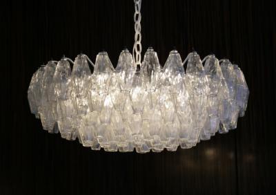  Venini Polyhedral Chandelier by Carlo Scarpa for Venini Italy c 1950