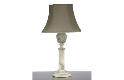 0841 19th Century Marble Column Lamp