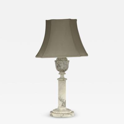 0841 19th Century Marble Column Lamp