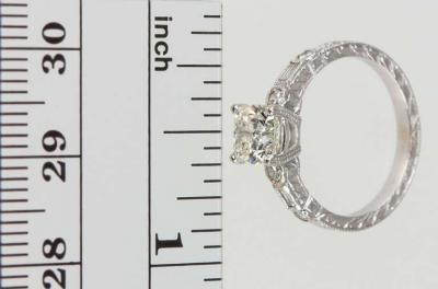 1 11 CARAT CUSHION CUT DIAMOND ENGAGEMENT RING