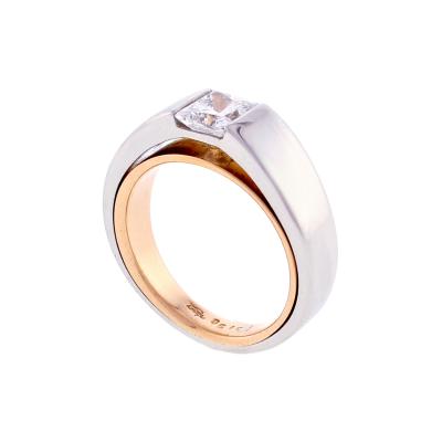 1 17ct Princess Cut Flush Mount Diamond Ring