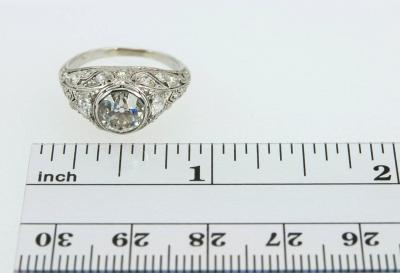 1 23 CARAT OLD EUROPEAN CUT DIAMOND EDWARDIAN ENGAGEMENT RING