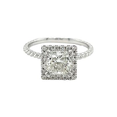 1 50 Carat Princess Cut Lab Grown Diamond Engagement Ring