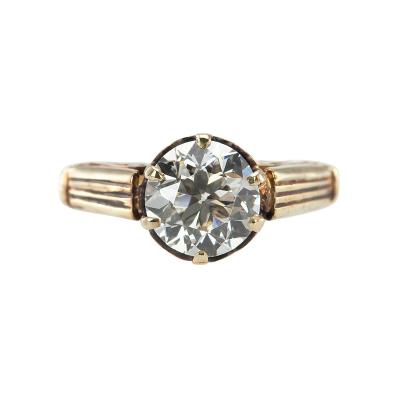 1 60 Carat Victorian Diamond Solitaire Engagement Ring