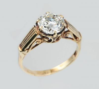 1 60 Carat Victorian Diamond Solitaire Engagement Ring
