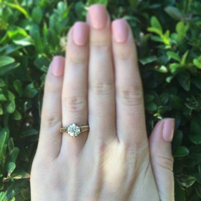 1 60 Carat Victorian Diamond Solitaire Engagement Ring