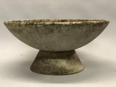 1 Large Mid Century Modern Fiber Concrete Architectural Planter by Willy Guhl