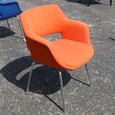 1 Orange Martela Kilta Armchair by Olli Mannermaa