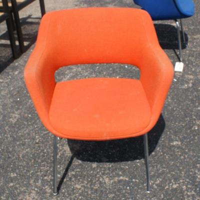 1 Orange Martela Kilta Armchair by Olli Mannermaa