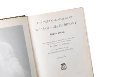 1 Volume William Cullen Bryant The Poetical Works 