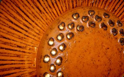 1 of 2 Red Flower Wall Lamp in Ceramic Nr 1