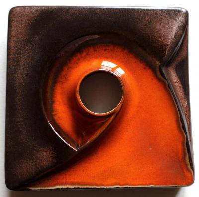 1 of 32 Fossil Volcano Goebel Shell Sconces Germany 1970s