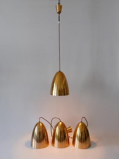 1 of 4 Elegant Mid Century Modern Pendant Lamps or Hanging Lights Germany 1950s