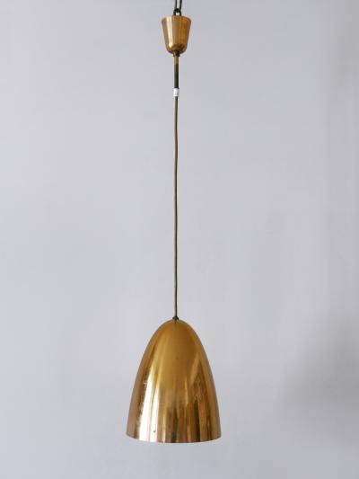 1 of 4 Elegant Mid Century Modern Pendant Lamps or Hanging Lights Germany 1950s