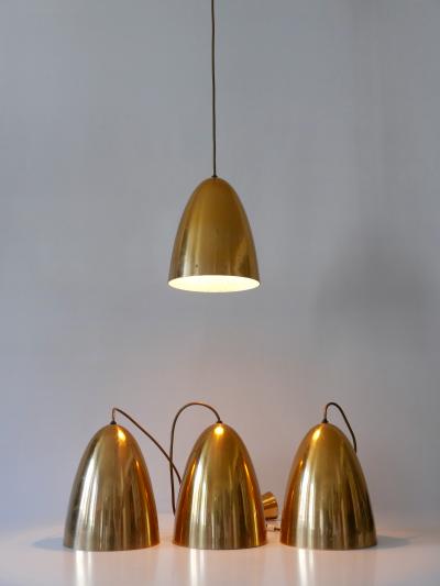 1 of 4 Elegant Mid Century Modern Pendant Lamps or Hanging Lights Germany 1950s