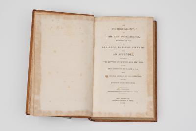 1 vol Hamilton Madison Jay The Federalist on the New Constitution