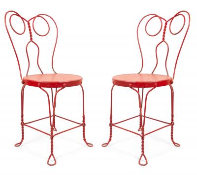 10 Outdoor Painted Wire Chairs