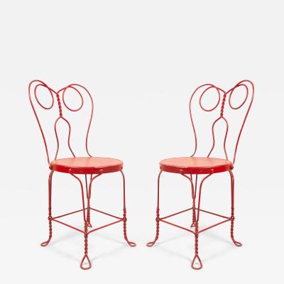 10 Outdoor Painted Wire Chairs