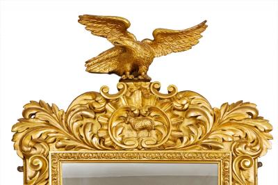 1030 William IV Gilt Mirror with Carved Eagle and Lamb
