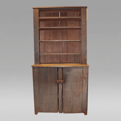 Open Top Pewter Cupboard