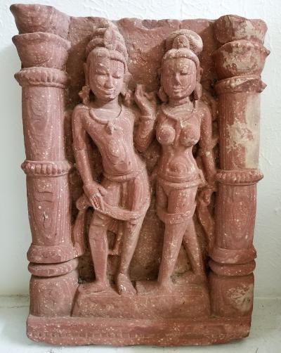 10C Red Sandstone Relief of a Mithuna Couple