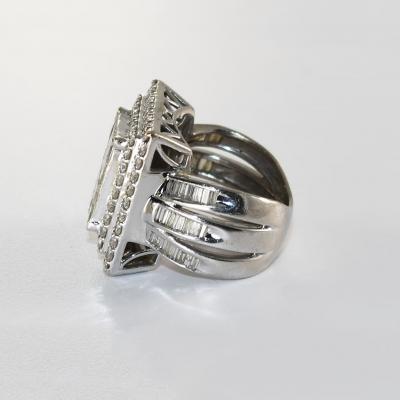 10K White Gold Diamond Cluster Ring 3 00ct