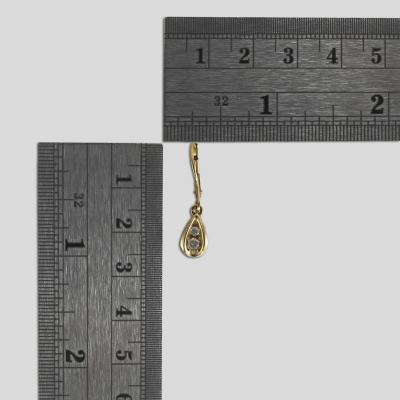 10K Yellow Gold Diamond Dangle Earrings 0 20ct