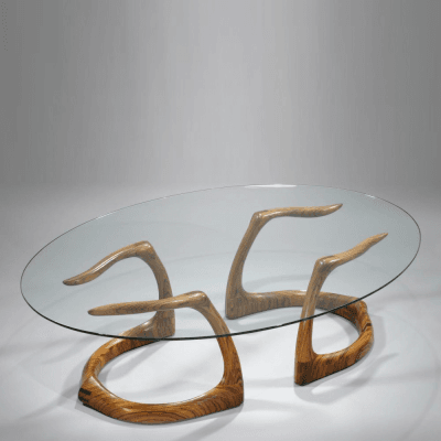 David Ebner Rare and Early Sternum Coffee Table 1980