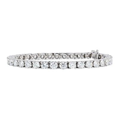 11 51 CARAT 14K WHITE GOLD ROUND CUT TENNIS BRACELET