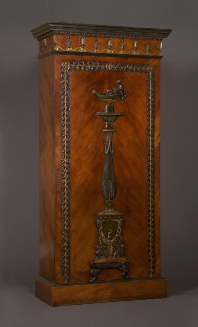 11297 A REMARKABLE BOIS DE FER VENEERED SINGLE DOOR CABINET